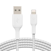  USB kabelis Belkin Boost Charge Braided USB-A to Lightning 1.0m white 